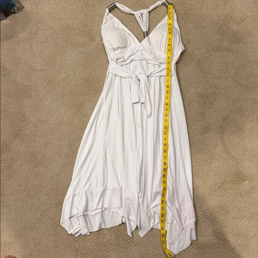 Chic White High-Low Dress - Picture 6 of 7